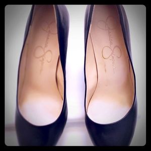 Blank high heel wedge shoes